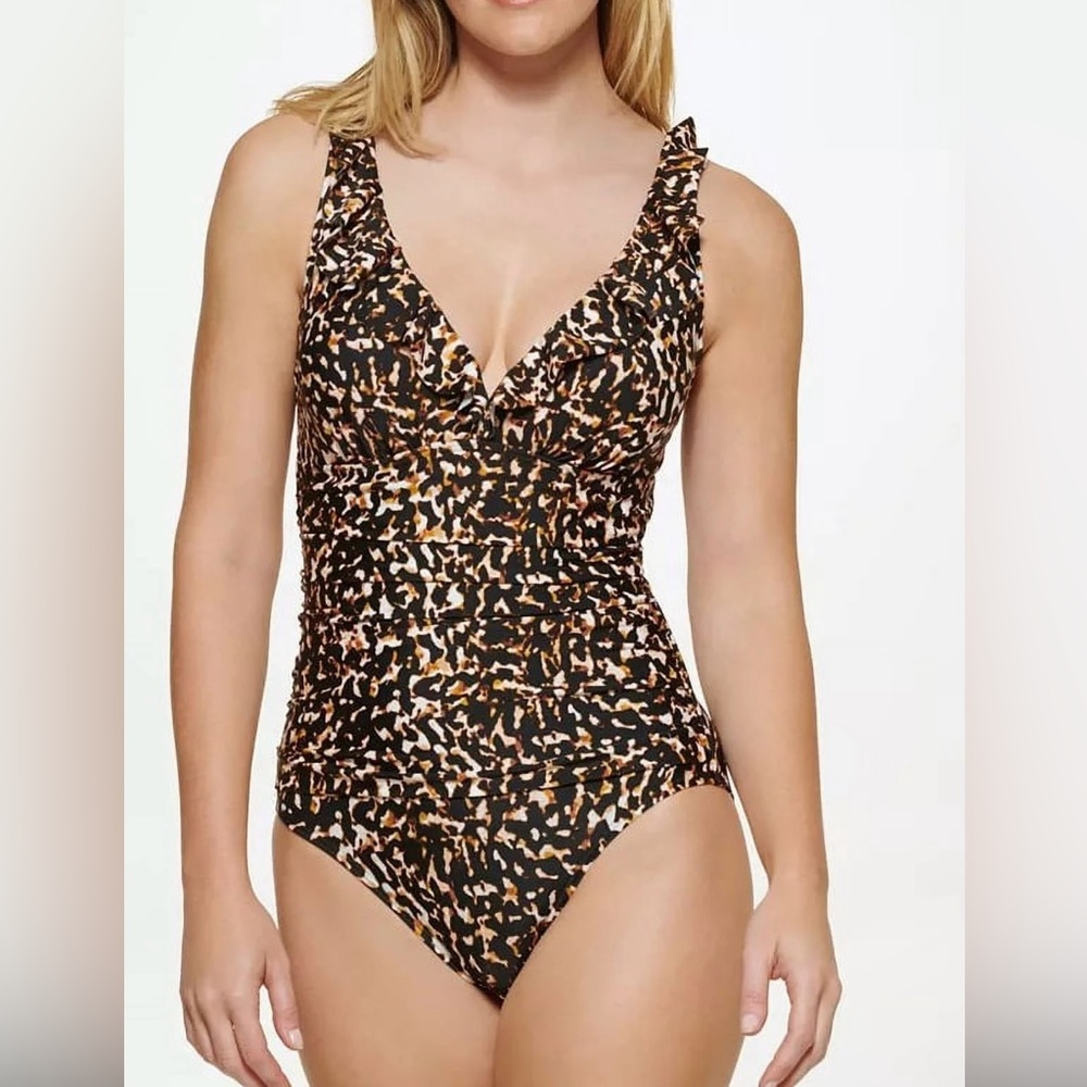 DKNY Animal Print Swimsuit